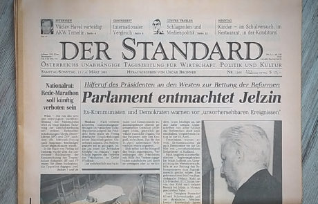 Alte Zeitung der Standard - Peppis Zeitungsladen